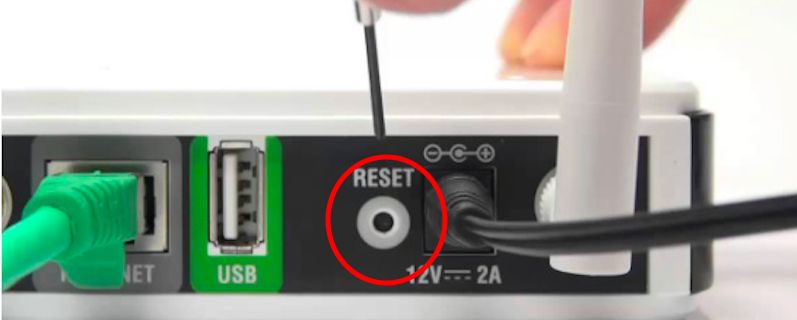 Hard reset router
