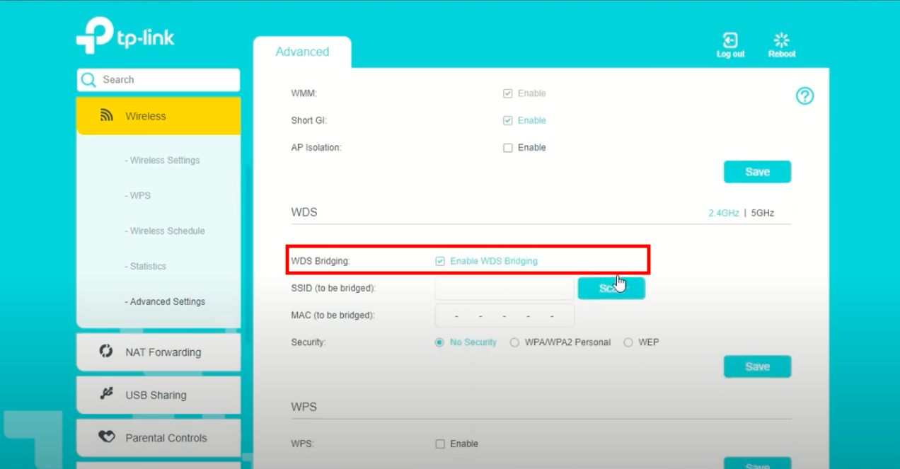 Configure secondary router