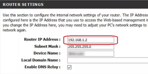 change IP address