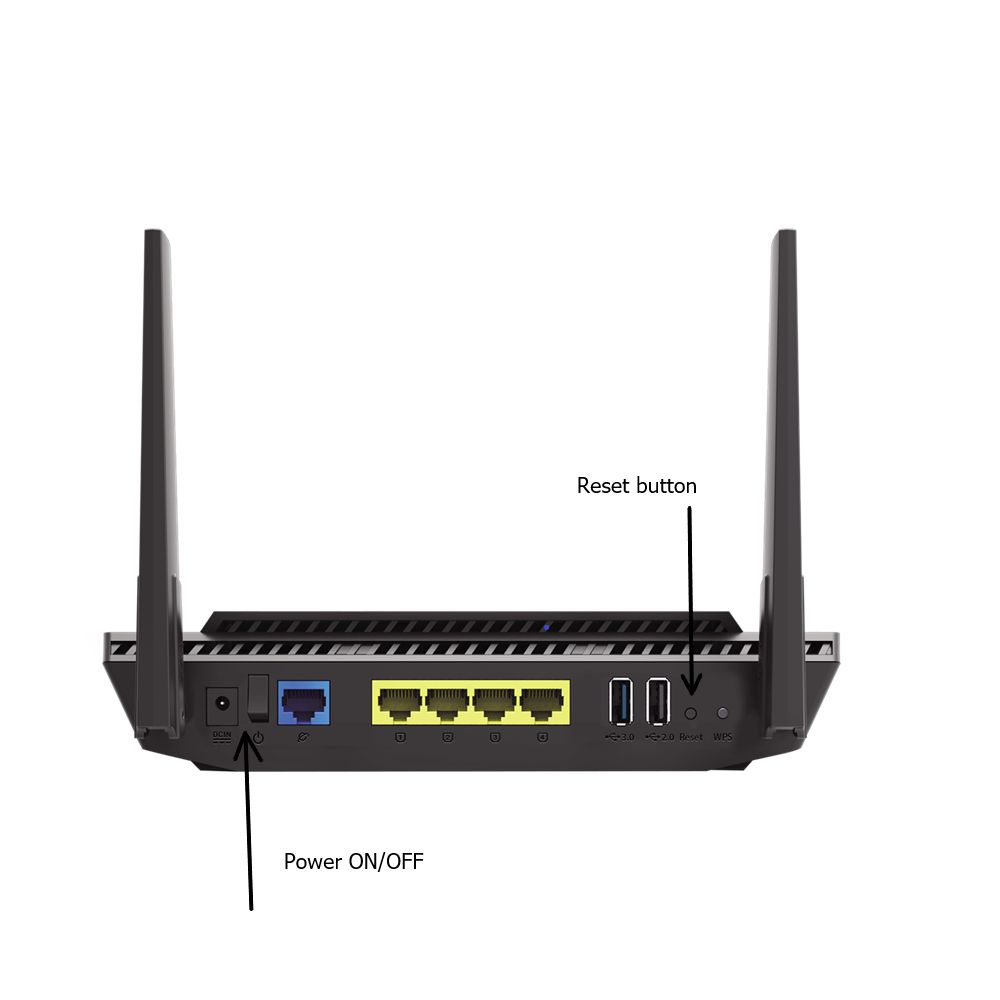 Reset button on Asus router