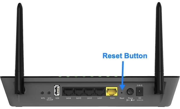 Reset Button on Netgear Router