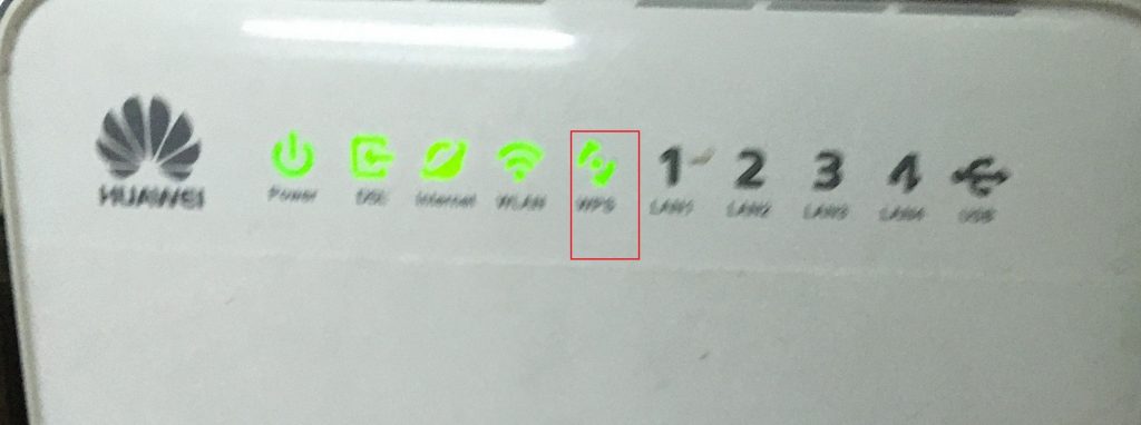 WPS light blinks in router