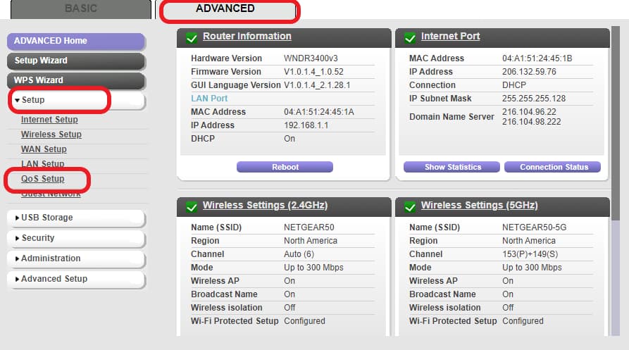 Router Advanced Settings