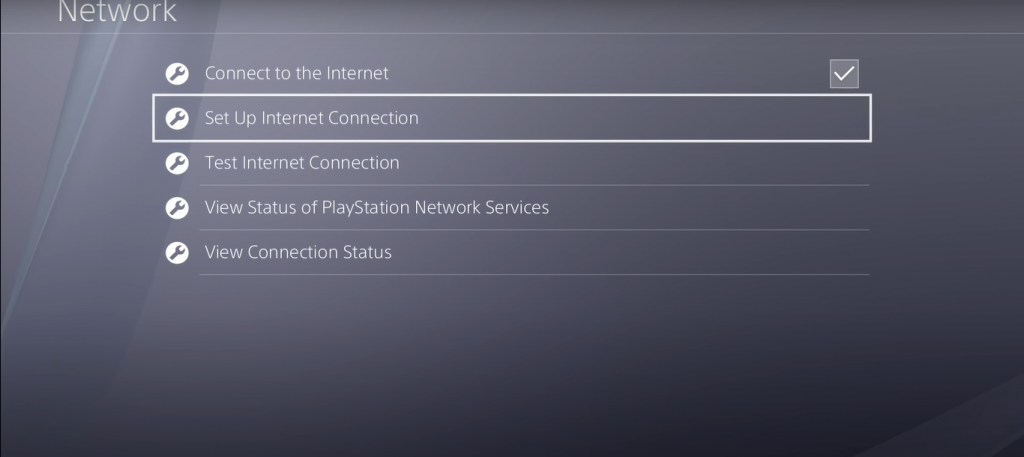 Setup up internet connection