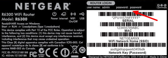 Credentials Label on Router