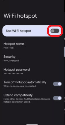 Turn on Wi-Fi Hotspot on a Phone