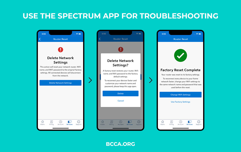 Use Spectrum App for Troubleshooting