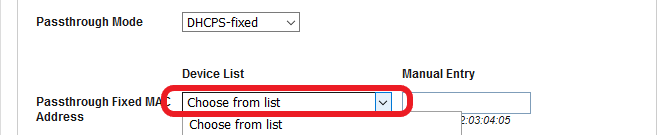 Choose Router from Dropdown Menu