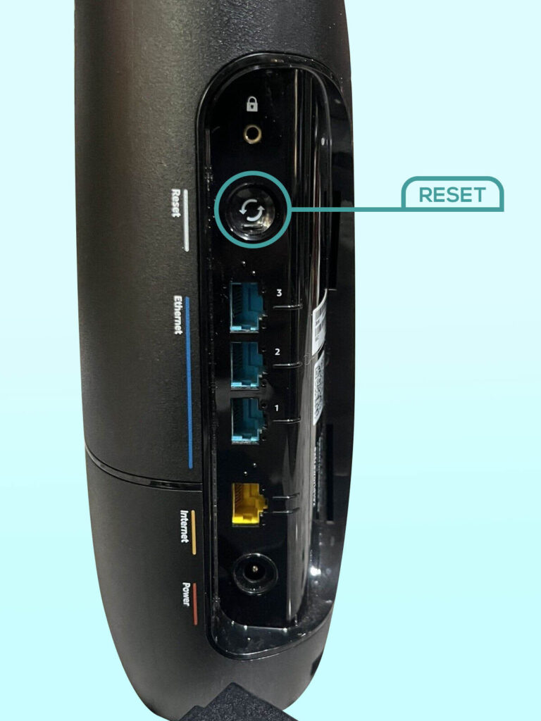 Reset Button on Spectrum Router