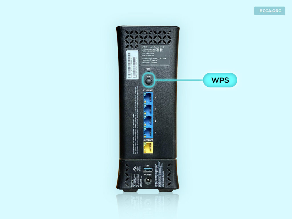 WPS Button on Spectrum Router