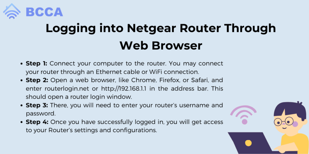 Logging into Netgear Router Through Web Browser