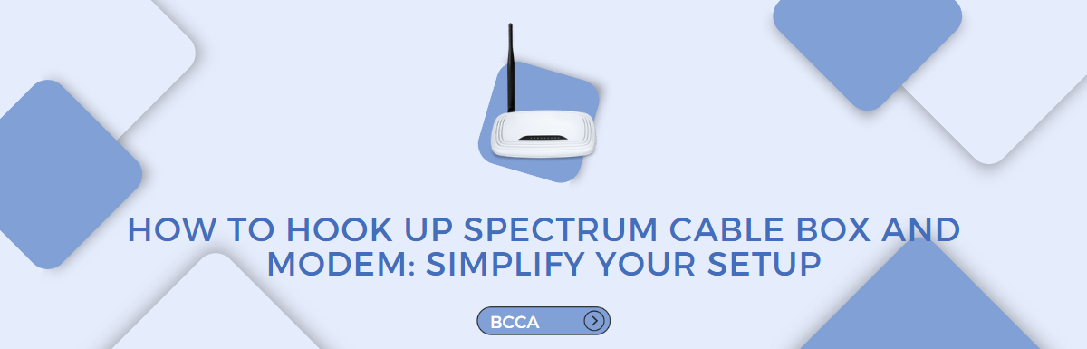 how to hook up spectrum cable box and modem