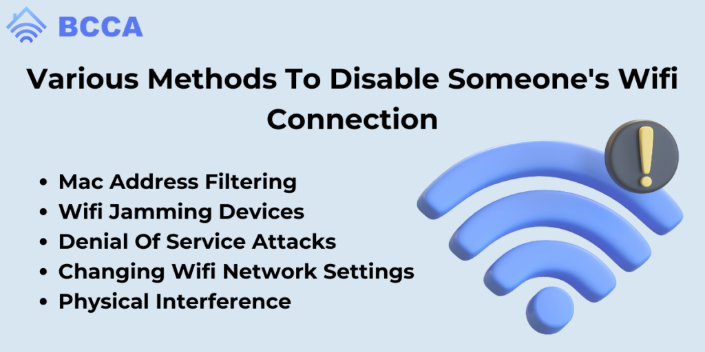 Various Methods To Disable Someone's Wifi Connection