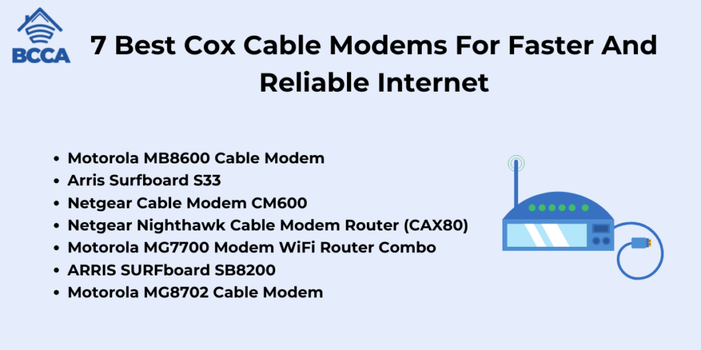 7 Best Cox Cable Modems For Faster And Reliable Internet