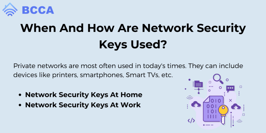 When And How Are Network Security Keys Used