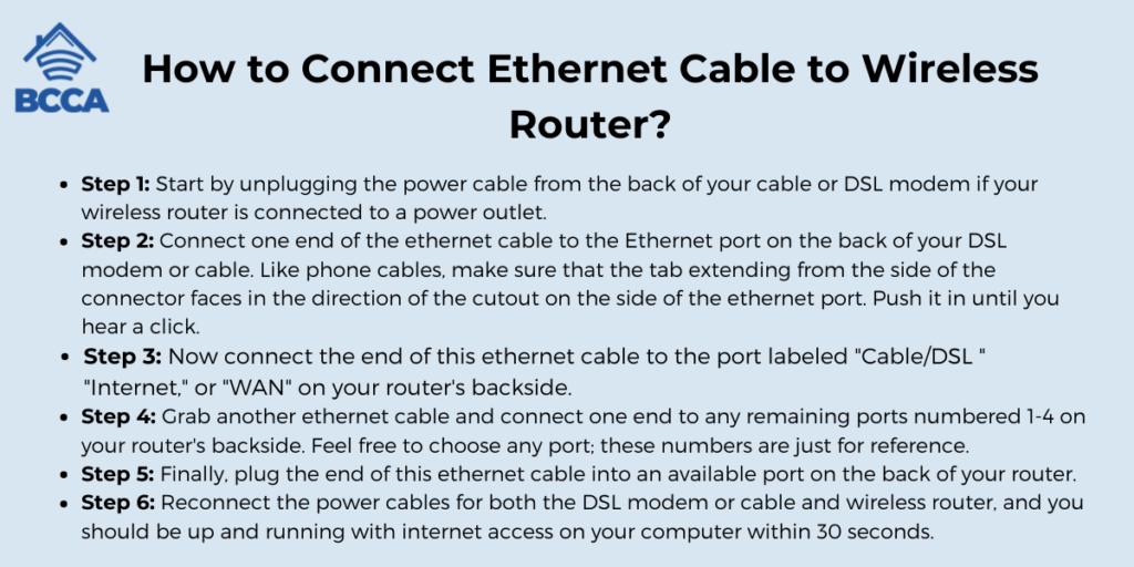 How to Connect Ethernet Cable to Wireless Router