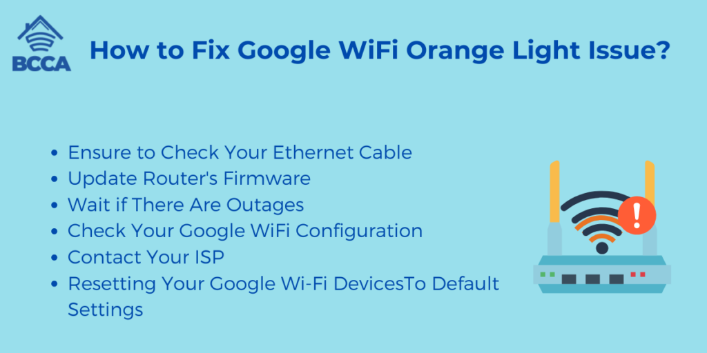How to Fix Google WiFi Orange Light Issue