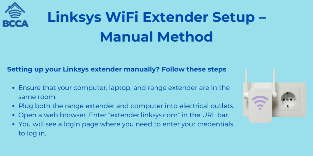 Linksys WiFi Extender Setup – Manual Method