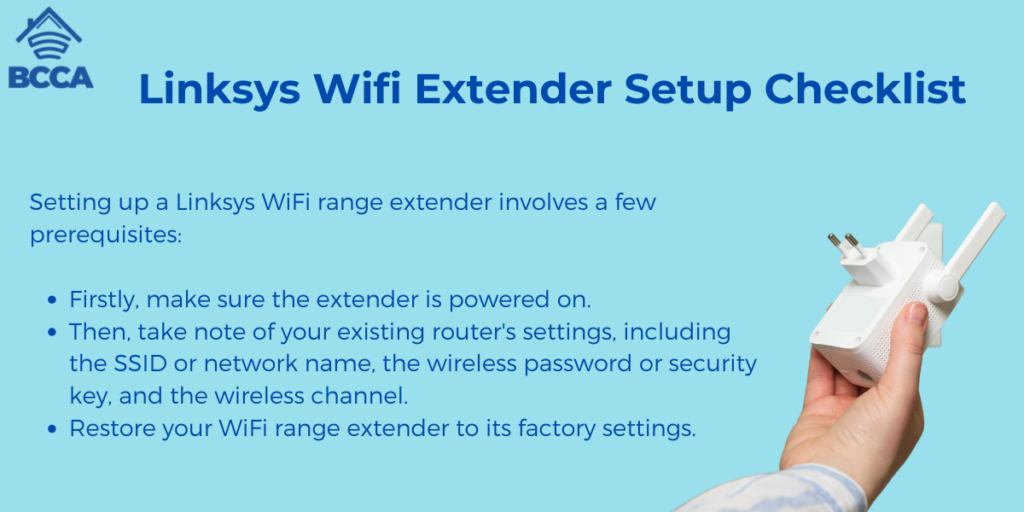 Linksys Wifi Extender Setup Checklist