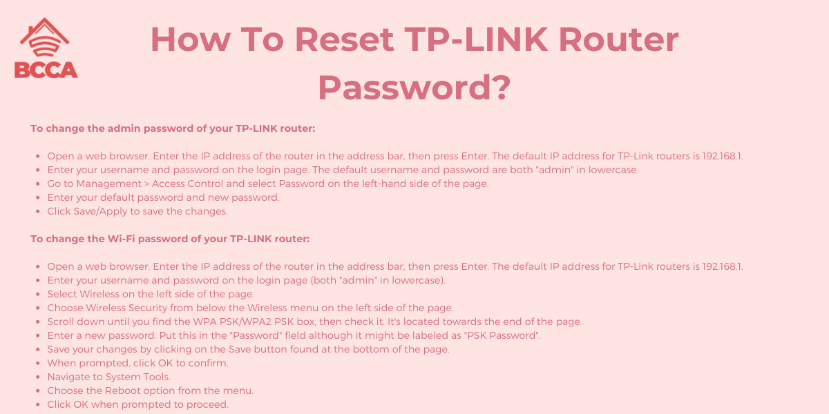 tp link router passwords