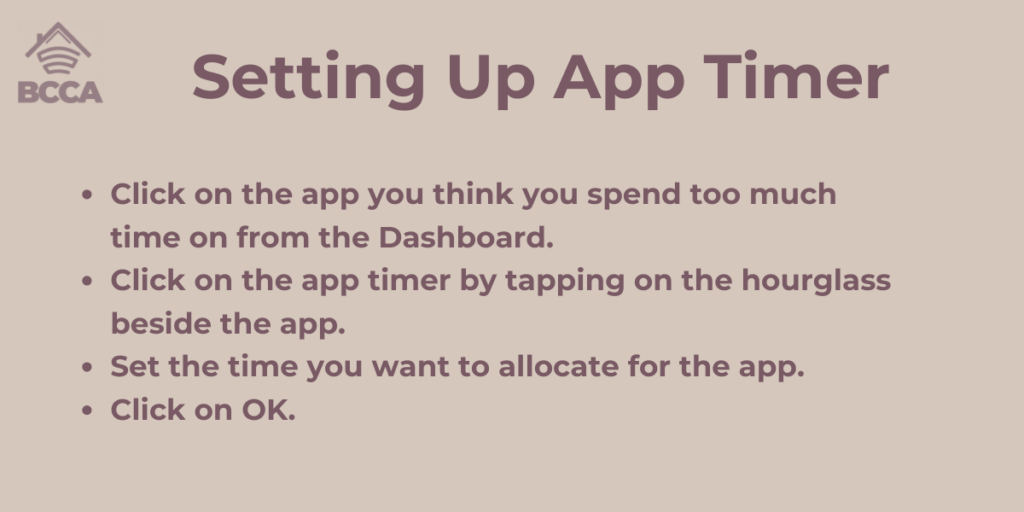 Setting Up App Timer