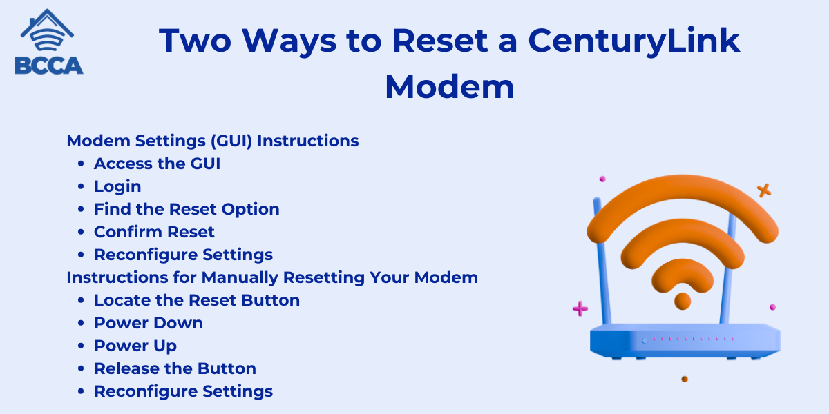 How to Reset a Centurylink Modem? A Complete Guide BCCA