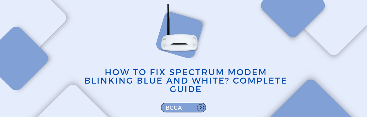 spectrum modem blinking blue and white