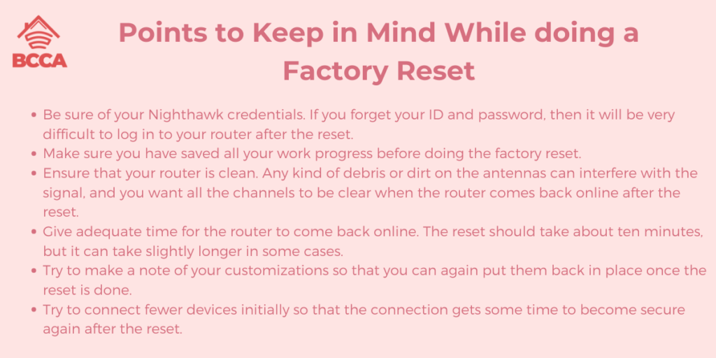 Points to Keep in Mind While doing a Factory Reset