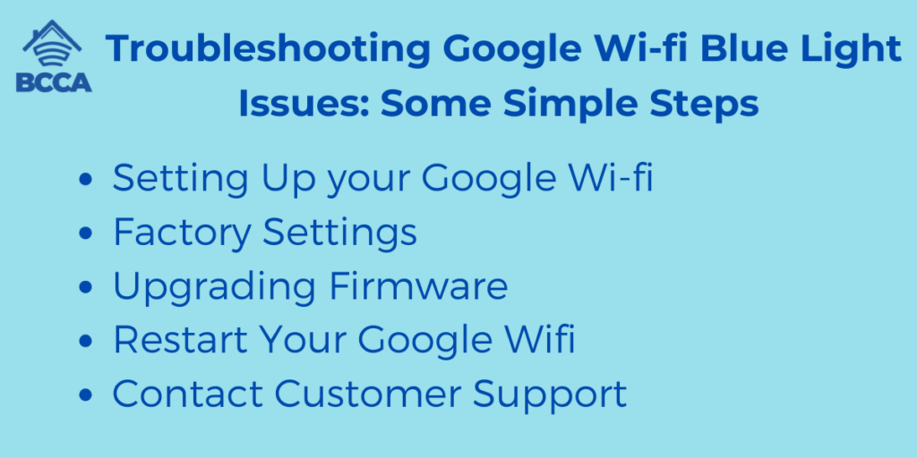 Troubleshooting Google Wi-fi Blue Light Issues Some Simple Steps